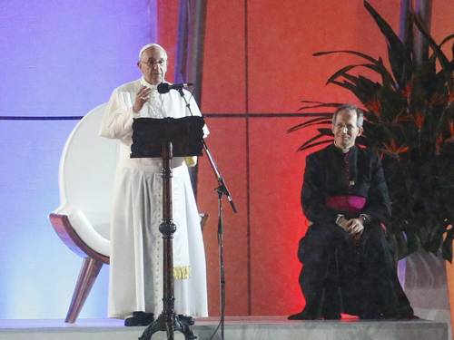 O Papa e o povo em Copacabana